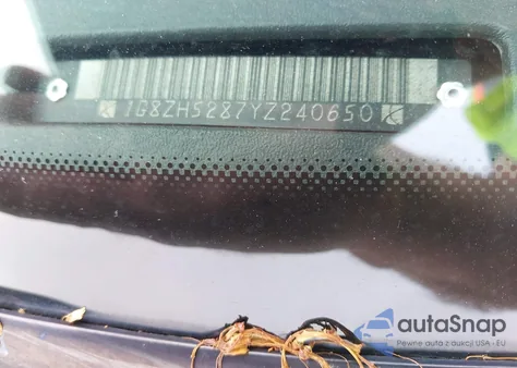 2000 Saturn Sl1 из США, поврежденный, VIN 1G8ZH5287YZ240650